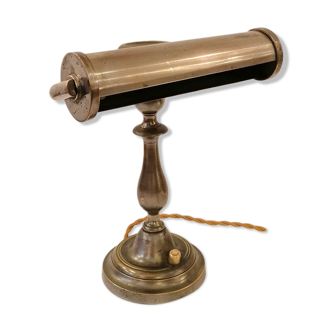 Small lamp banker/notary in silver brass, 1950