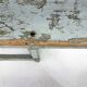 Vintage Industrial All-wood Bench, Original Paint, 1950's