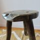 Vintage brutalist Bourguignon tripod stool