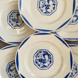 6 K&G Luneville Art Deco Dessert Plates Fructidor Model