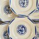 6 K&G Luneville Art Deco Dessert Plates Fructidor Model