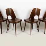 Set of 4 wooden chairs by Oswald Haerdtl for ton, 1950s, no. 515