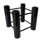 Black vintage candlestick holder from scandinavia | mid-century candleholder for high candles