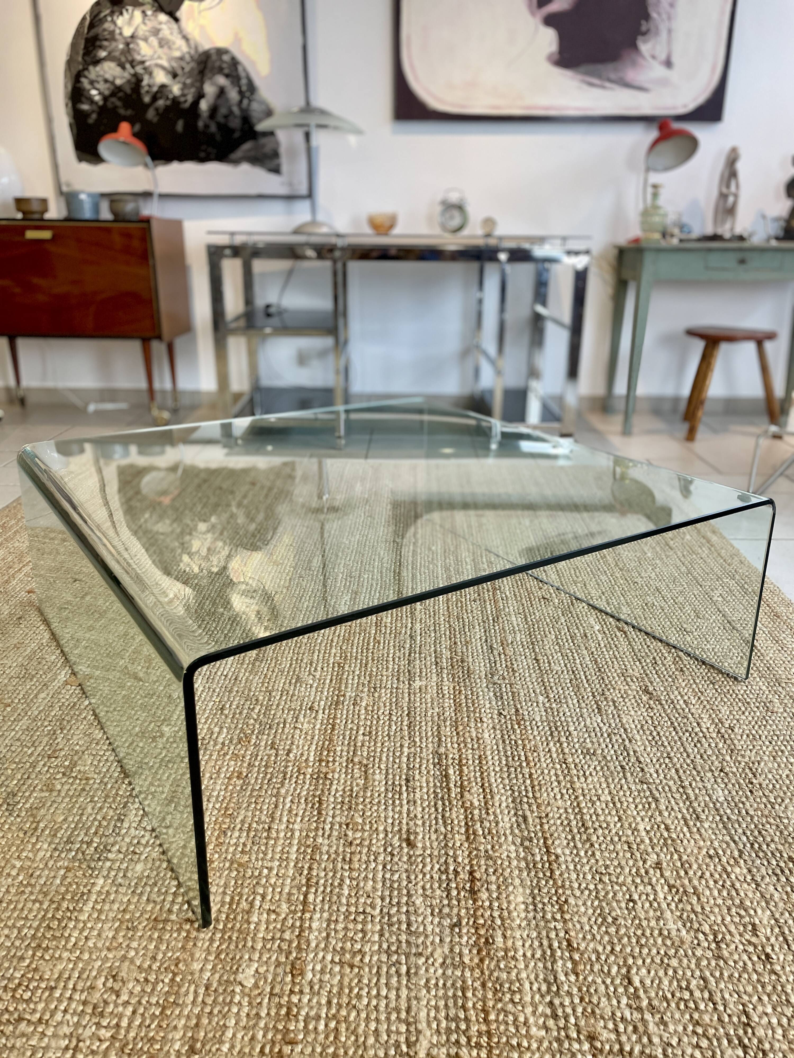 Tempered glass coffee table