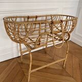 Vintage wicker crib