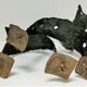 Pair of brutalist design metal candlesticks