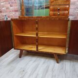 Renovated art deco highboard, Poland 1940