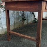 Oak farmhouse table, six drawers
