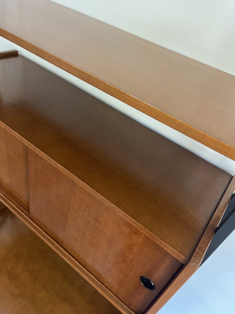 Freestanding wall unit with desk