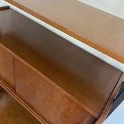 Freestanding wall unit with desk