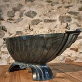 French Art Deco cast iron enamel planter – 1920s–1930s