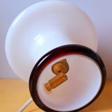 Lampe champignon en verre de Murano, 1980.