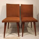 Pair of vintage chairs 1950s tweed and wood