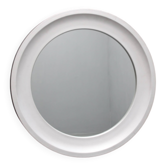 1970s Italian Round Aluminium Mirror