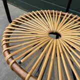 Vintage rattan chair Rohe Noordwolde Netherlands 1960s design