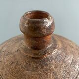 Large 19th century oil bottle in glazed earthenware