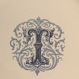 6 dessert plates and old earthenware dish, KG Lunéville