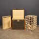 Antique 20thC French Hat Trunk In Chevron Canvas By Goyard, Paris c.1920