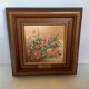 Oil painting frame on hardboard flowers by Magda Verschaeve