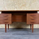 60s 70s teak desk desk Danish Modern Design Denmark