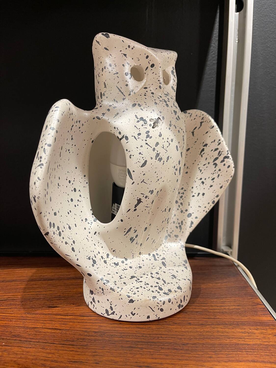 Ceramic owl lamp 1980