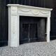 Louis XVI style fireplace in Carrara marble, circa 1880