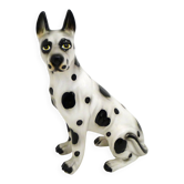 Large black and white ceramic dog (H 46 cm)