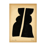 Original painting on vintage paper