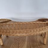 Plateau rotin vintage
