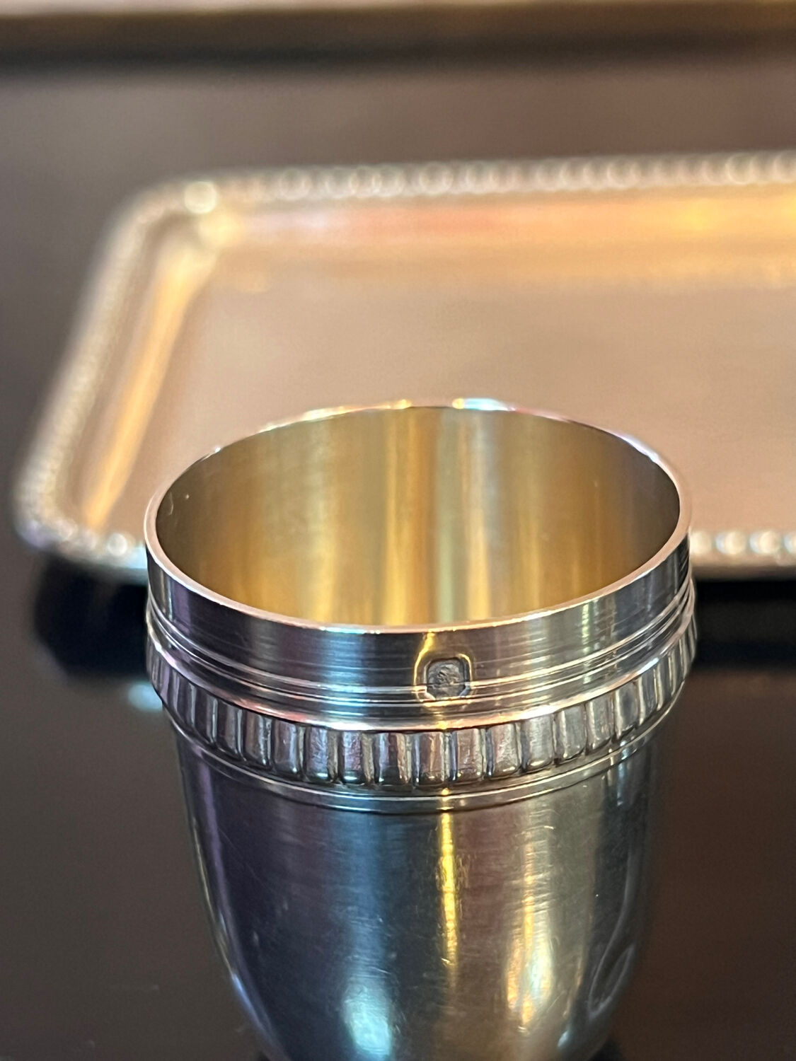 Gobelets à liqueur argent massif