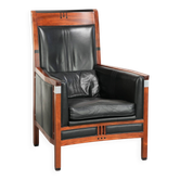 Stylish cowhide Art Deco design armchair
