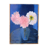 Old paint by Pierre Pelloux (1903-1975) - bunch of Dahlia