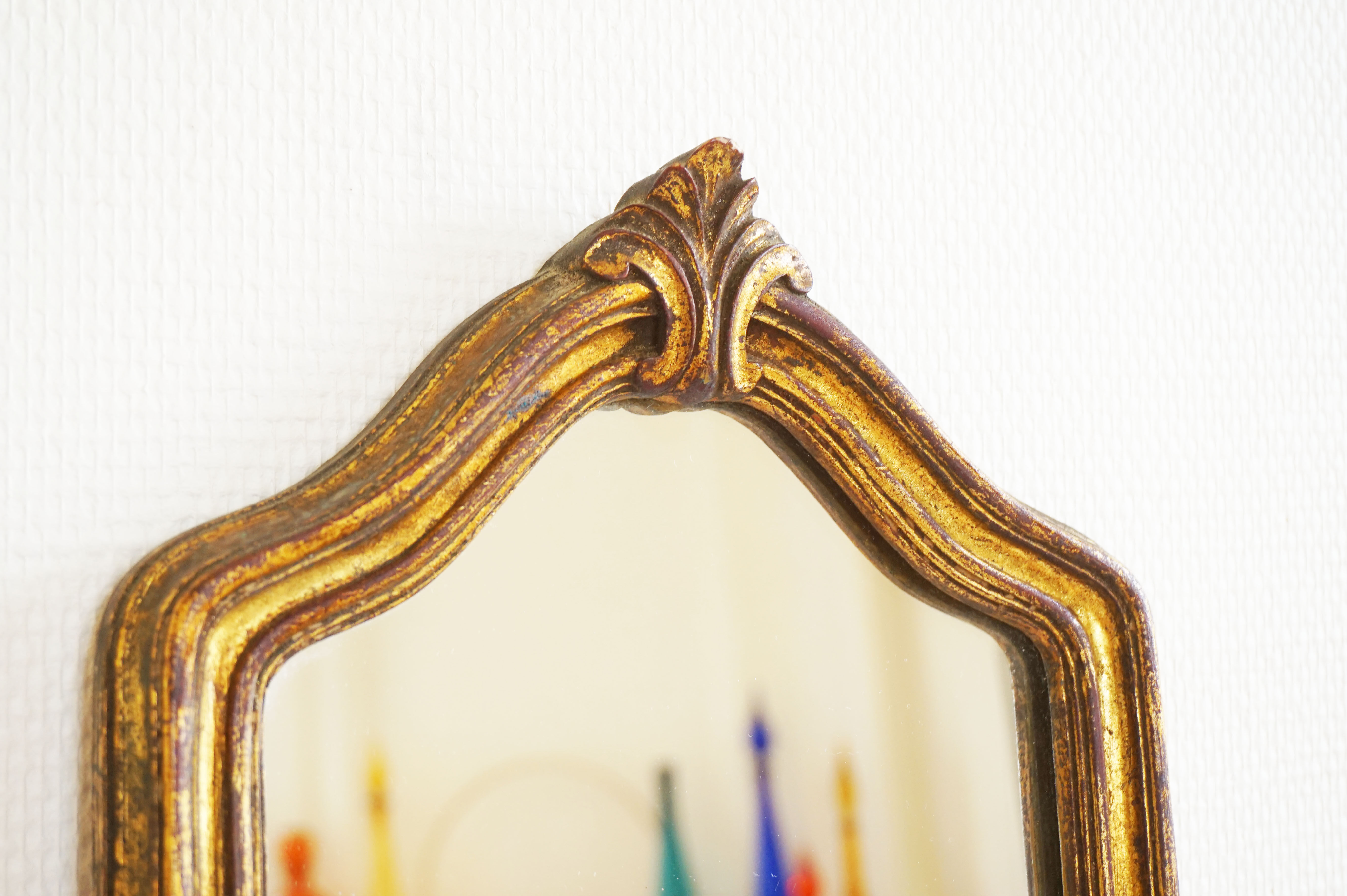 Golden vintage mirror 117x23cm