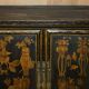 Chinese lacquered wedding cabinet painted circa 1920