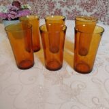 Large vintage Duralex orangeade glasses