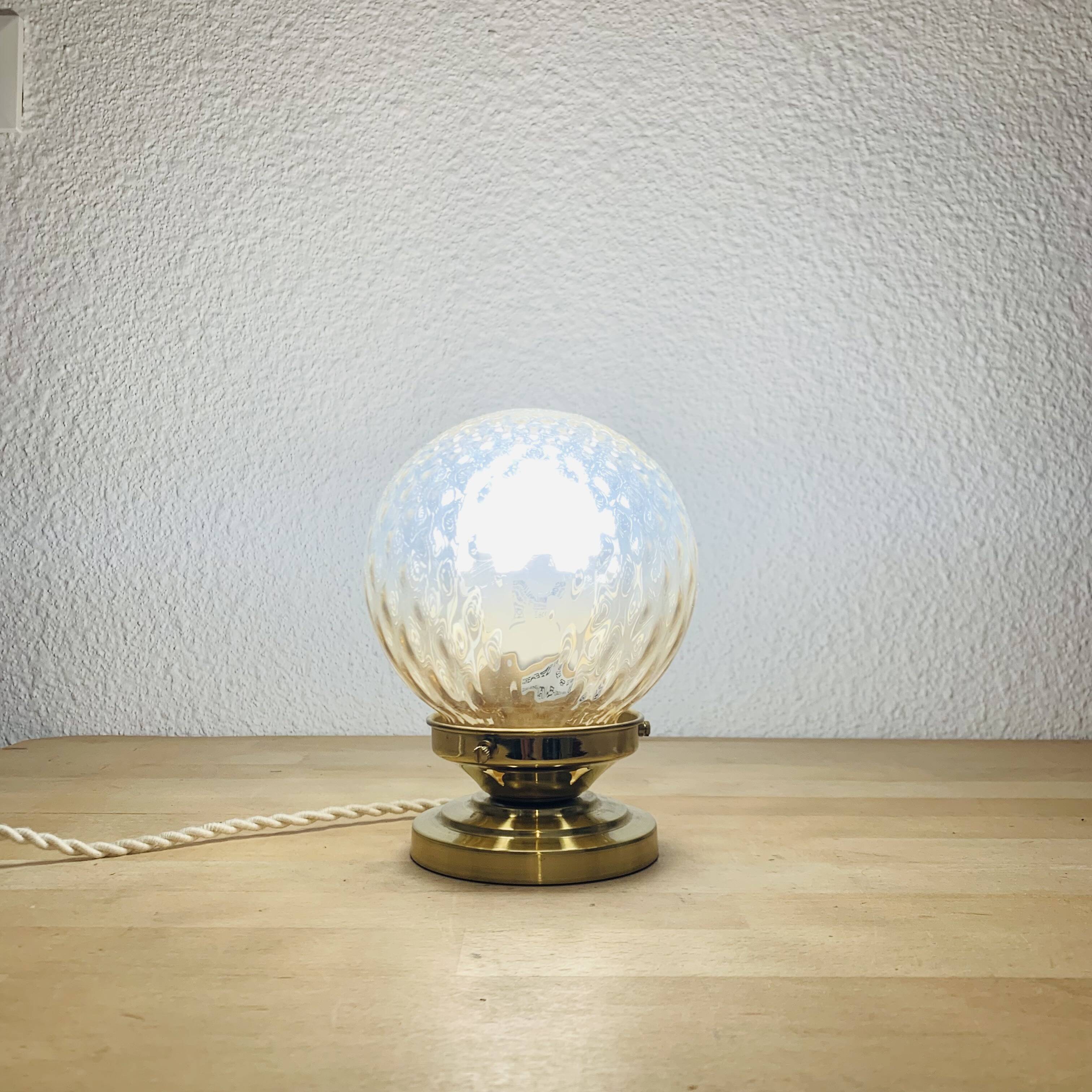 Vintage globe lamp and gold base Vanity Boum x Sézane