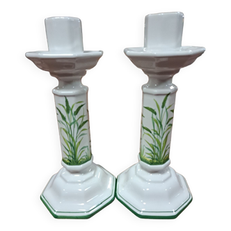 Earthenware candle holders