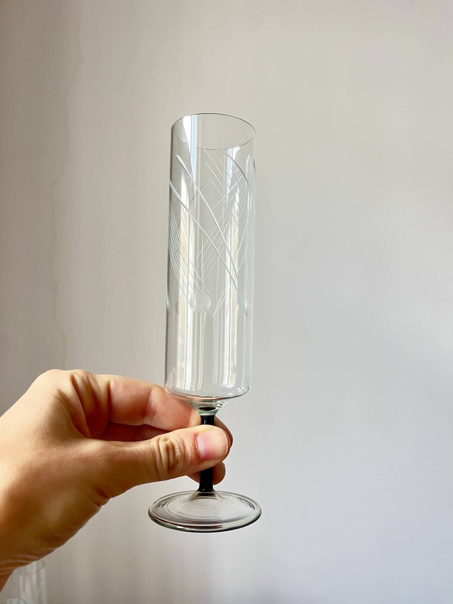 Set of 6 Art Deco Glasses – Vintage Champagne Cocktail Glasses