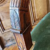 Pair of mahogany armchairs/palm décor/Restoration period