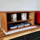 Scandinavian style teak wall or table shelf