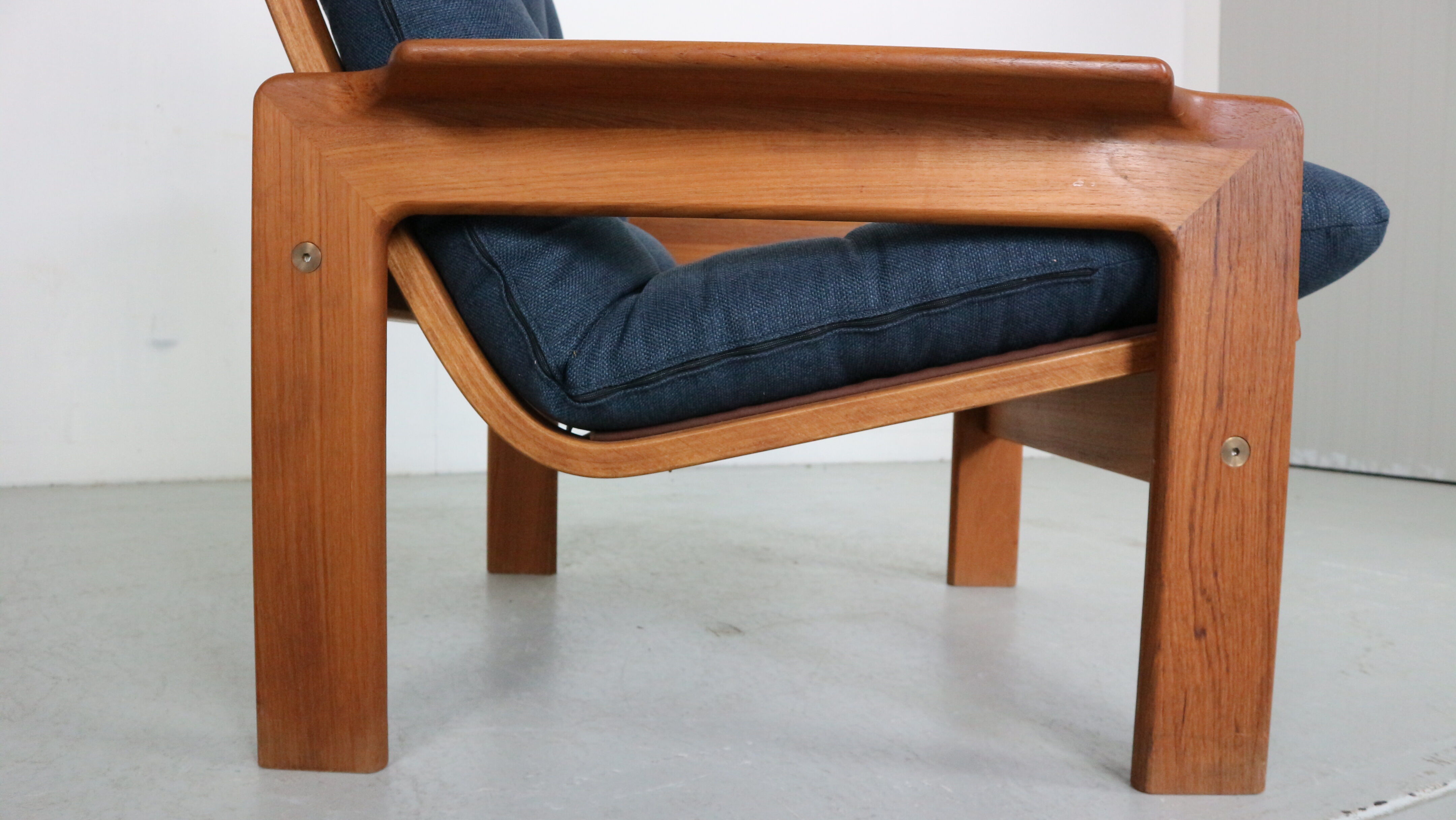 Teak armchair & ottoman by Emc Møbler Denmark mid-century modern