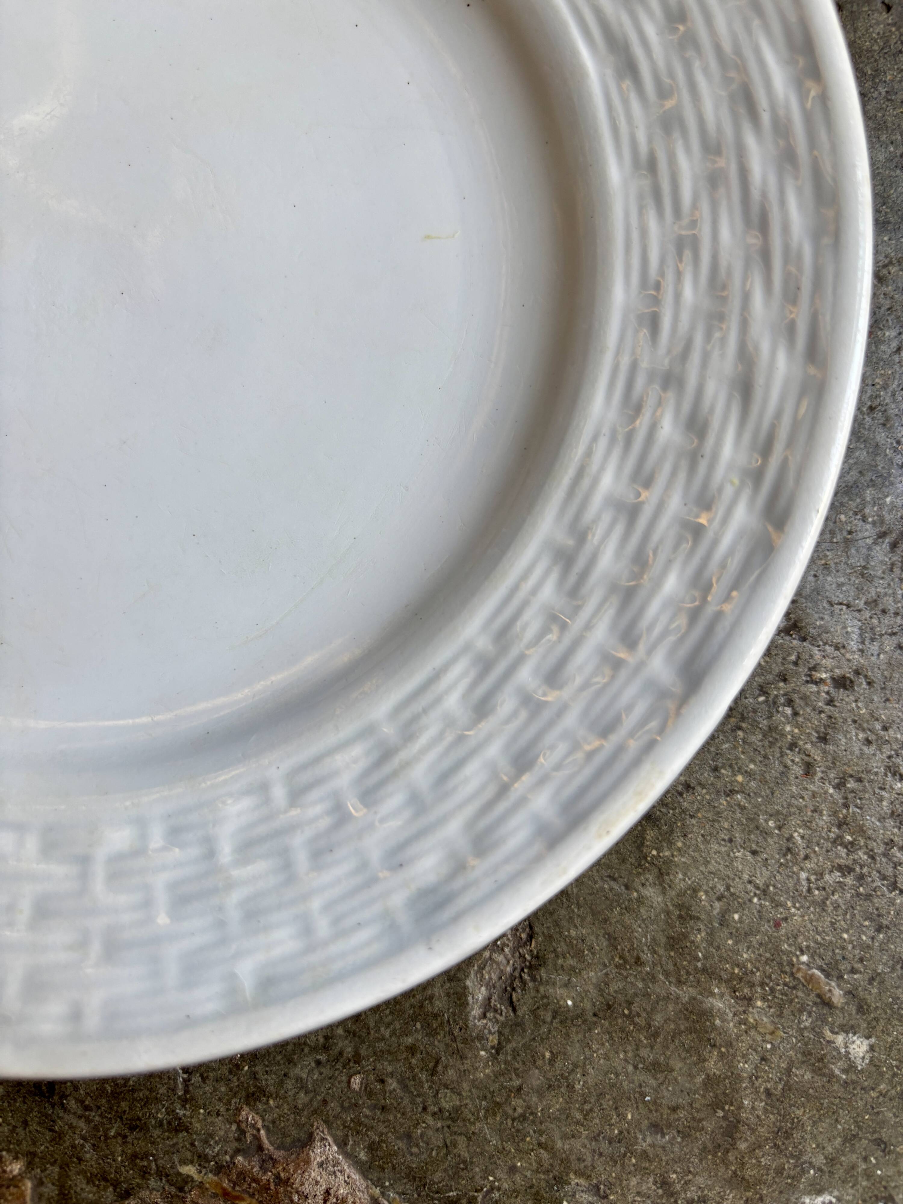 St Amand dessert plate in white earthenware