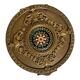 Round brass jewelry box