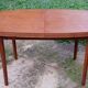 Oval dining table + extension in vintage Scandinavian style