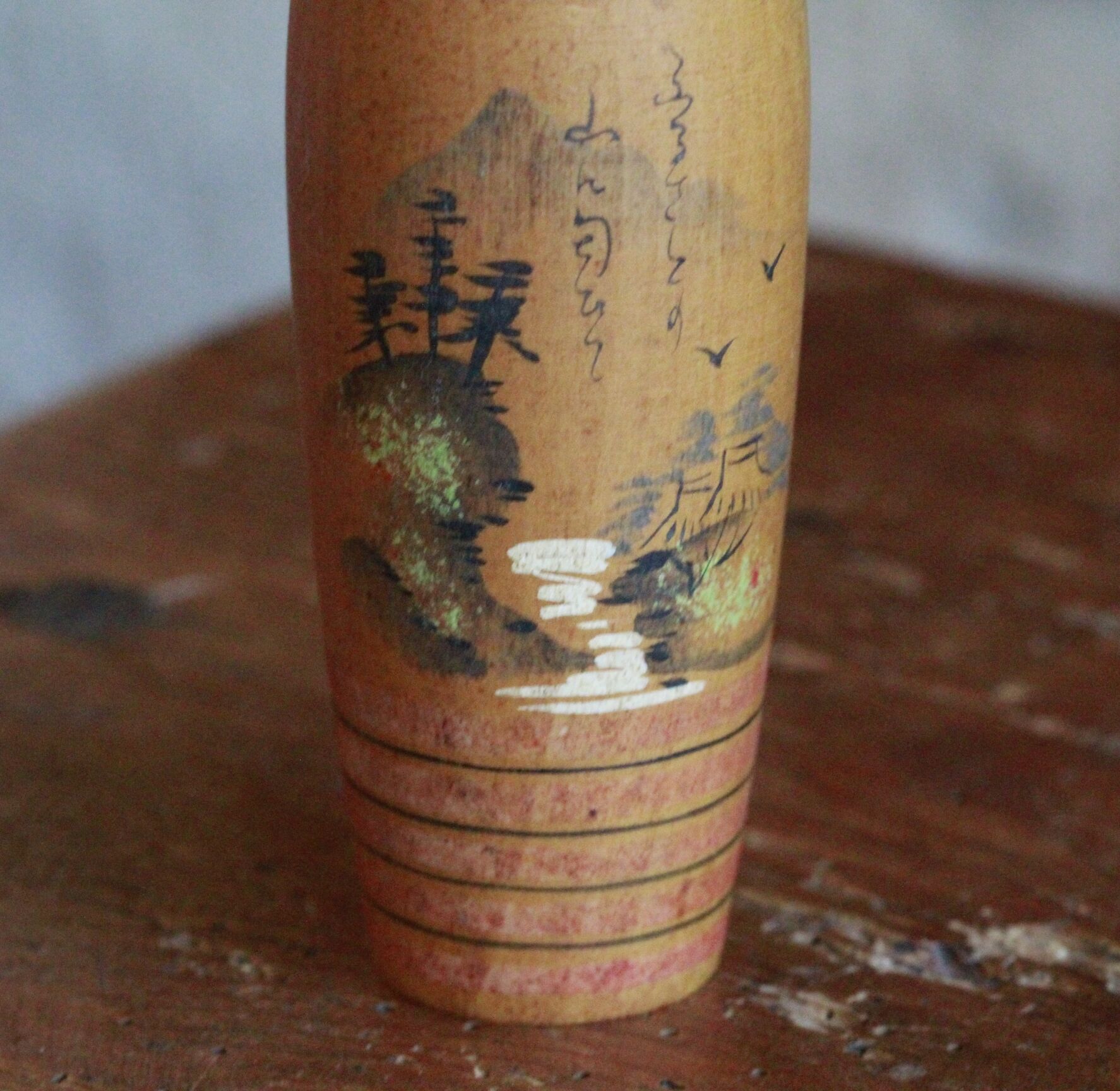 Old wooden kokeshi