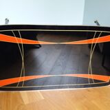 Coffee table formica tapered compass legs