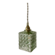 Vintage globe pendant light in green molded glass
