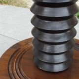 Round side table in turned wood