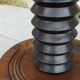 Round side table in turned wood