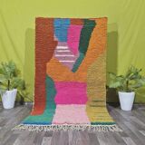Handmade pure wool rug, size 100 x 200 cm.